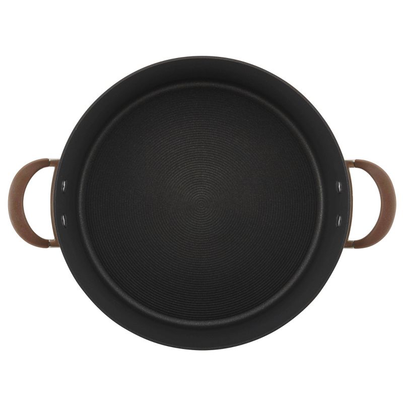 Circulon Symmetry 7qt Hard Anodized Nonstick Dutch Oven with Lid Chocolate Brown, 4 of 9