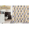 Shower Curtain 84 Inches Length Shower Curtain Moroccan Quatrefoil Modern Farmhouse Shower Curtain for Bathroom - 2 of 4