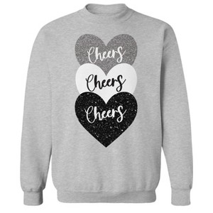 Rerun Island Men's Heart Long Sleeve Graphic Cotton Sweatshirt - 1 of 1