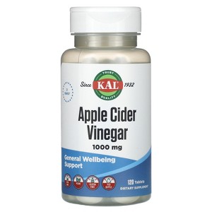 KAL Apple Cider Vinegar, 1,000 mg, 120 Tablets (500 mg per Tablet) - 1 of 2