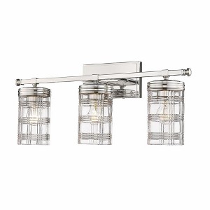 Archer 3-Light Transitional Vanity Wall Sconce - Elegant Steel Design for Bathrooms - 1 of 4