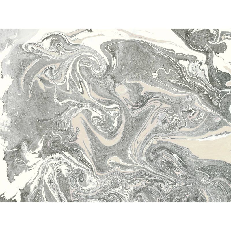Acrylic Pour Peel and Stick Wallpaper Mural Gray - RoomMates, 1 of 5