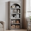 5-Shelf Arched Bookcase, 68.7" Tall Farmhouse Bookshelf with Curved Design, Wooden Storage Rack for Home Office, Living Room - 4 of 4
