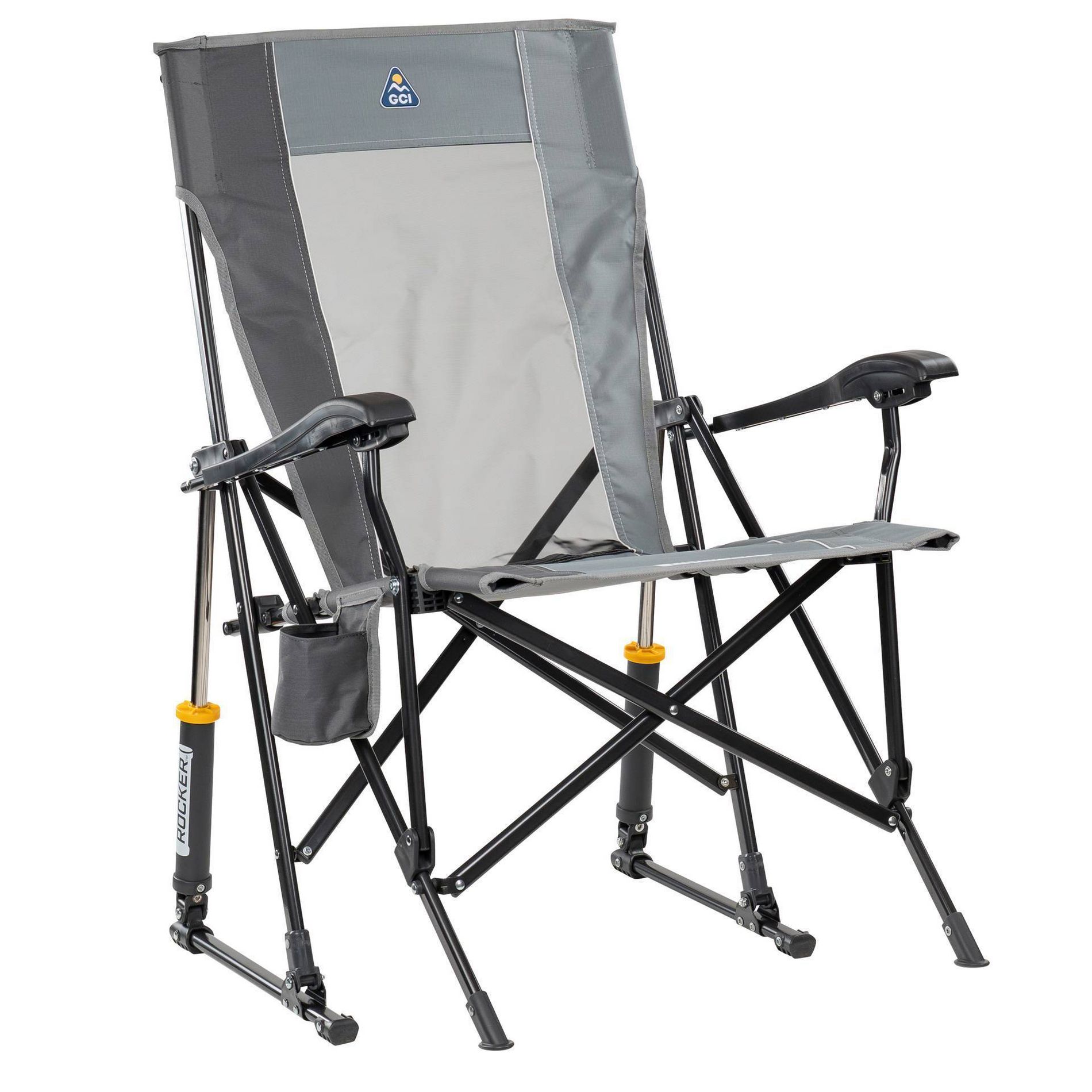 GCI Outdoor RoadTrip Foldable Rocking Camp Chair - Mercury Gray