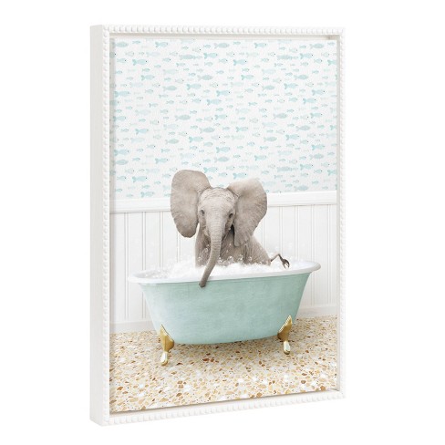 Elephant Print Background for Floating Wall Box