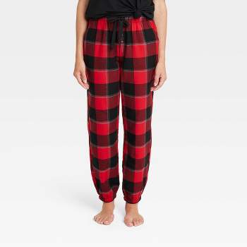 Women's Plaid Flannel Jogger Pants - Stars Above™ Red Tartan Lurex M :  Target