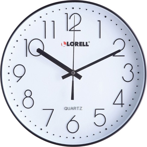 Lorell Clock Wall Super Quiet 12" Black 61011 - image 1 of 1