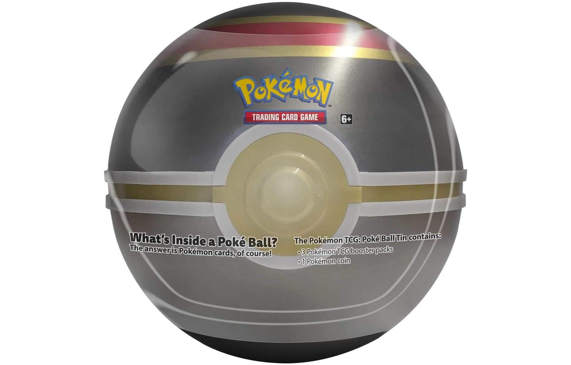 Pokemon TCG: Poke Ball Luxury Ball Tin - 3 Booster Packs