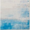 HomeStock Washable Tiana Ivory/Blue 2x8, Machine Woven with Printed Designs, Transitional - 4 of 4