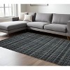 Black Ivory And Charcoal Wool Plaid Hand Tufted Area Rug - 2 of 4