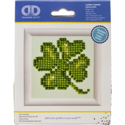 Diamond Dotz Diamond Embroidery Facet Art Kit 3"X3"-Lucky Leaves
