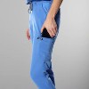 Members Only Women’s Scrub Jogger Cargo Pant with Open Bottom Leg (Printed Waist Pocket Bags) - 3 of 4