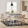 Lirago Gray 70.86" Farmhouse Dining Table Engineered Wood Metal Frame 31.49x70.86x29.52 6-Seater Kitchen Table - 2 of 4
