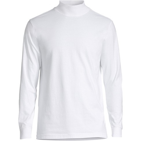 Lands' End Men's Super-t Mock Turtleneck, White, Xl : Target