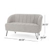 NicBex Small Modern Loveseat Sofa Upholstered Comfy Fabric 2 Seater Couch with Metal Legs for Living Room,Apartment - 3 of 4