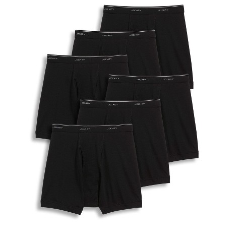 Jockey Men's Classic 5 Boxer Brief - 6 Pack L Black : Target