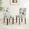 Tangkula Wooden Dining Chair Set of 2 w/Rubber Wood Legs Padded Seat S Springs High  Back - 2 of 4