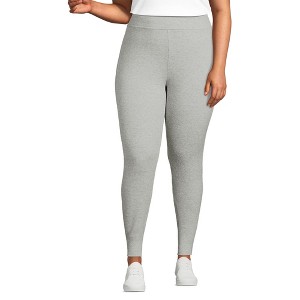 Lands' End Women's High Rise Serious Sweats Fleece Lined Pocket Leggings - 1 of 4