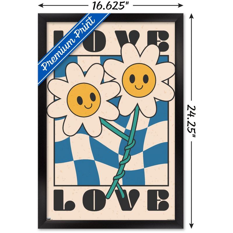 Trends International Smile Face - Love Flowers Framed Wall Poster Prints, 3 of 7