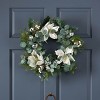 Artificial Greenery Wreath for Wedding Christmas Wreath with Eucalyptus Berries Flowers, Indoor Outdoor Wreaths for Wedding Table Party Home Decor - 4 of 4