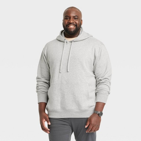 Men's Big & Tall Regular Fit Hooded Sweatshirt - Goodfellow & Co™ Cement  Gray 5XL