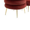 CAVINAS Velvet Barrel Accent Chair with Ottoman,Arm Chair with Footrest Stool Set for Living Room,Bedroom - 4 of 4
