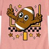 Girls' - Instant Message - Football Mascot and Goalpost Fitted Short Sleeve Graphic T-Shirt - 2 of 4