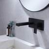 BWE Single-Handle Wall Mount Bathroom Faucet With Deck Plate in Matte Black - 4 of 4