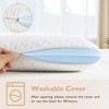 PDTEND White Standard Size Gel Memory Foam Pillow - Medium Firm, Breathable Washable Cover - 4 of 4