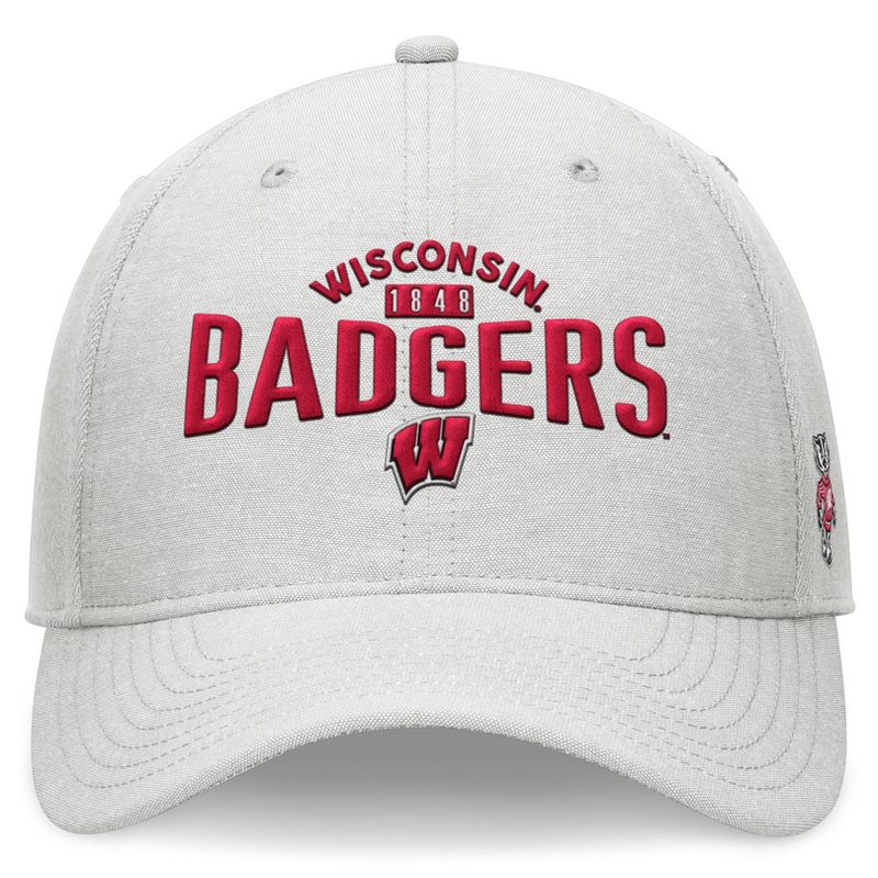 NCAA Wisconsin Badgers Unstructured Chambray Cotton Hat - Gray, 2 of 5