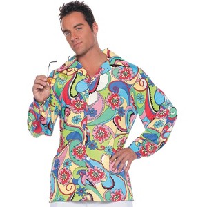 Underwraps Mens 60's Groovy Shirt Costume - 1 of 2