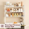 Farmhouse White Buffet Cabinet, 2-Door 2-Drawer Wood Sideboard with Shelves - 4 of 4