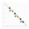 Black Bow Jewelry Sterling Silver Fancy Multicolor Jasper Anklet, 9 Inch - 3 of 4