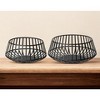 HomeRoots Set of Two Black Metal Decorative Bowl - 2 of 4