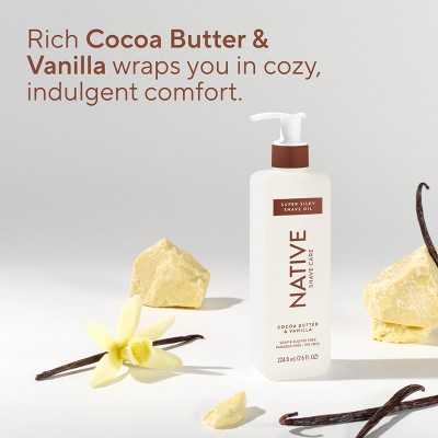 Native Cocoa Butter & Vanilla Shaving Oil - 7.6 fl oz