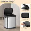 8 Gallon Stainless Steel Trash Can with Bamboo Lid, Soft-Close Pedal, Removable Bucket for Kitchen, Office - 4 of 4