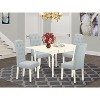 5-Piece Linen White Finish Solid Wood Top - Dining Room Set  (Seats-4) - 2 of 4