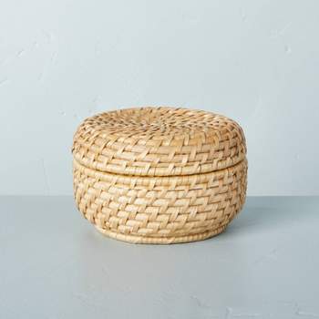 Small 3"x5" Woven Basket with Lid Natural - Hearth & Hand™ with Magnolia