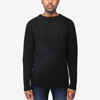 X RAY Men's Crewneck Mixed Texture Sweater