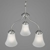 Progress Lighting, Classic Collection, 3-Light Chandelier, Brushed Nickel, Etched Glass Shades - 2 of 4