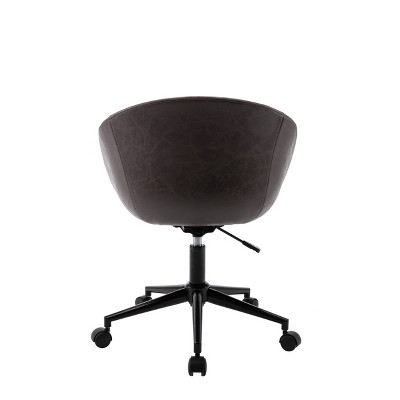 Modern Curved Back Barrel Office Chair - WOVENBYRD