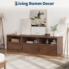 70 Inch TV Stand for 80" TVs, Mid Century Modern Storage Drawer with Open Shelves, Wood Media Console Cabinet for Living Room/Bedroom, Vintage - 2 of 4