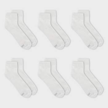 Fruit of the Loom Women's Extended Size Cushioned 6pk Ankle Athletic Socks 8-12