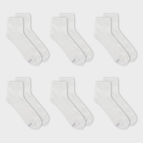 Fruit Of The Loom Women's Extended Size Cushioned 6pk Ankle Athletic Socks  8-12 : Target