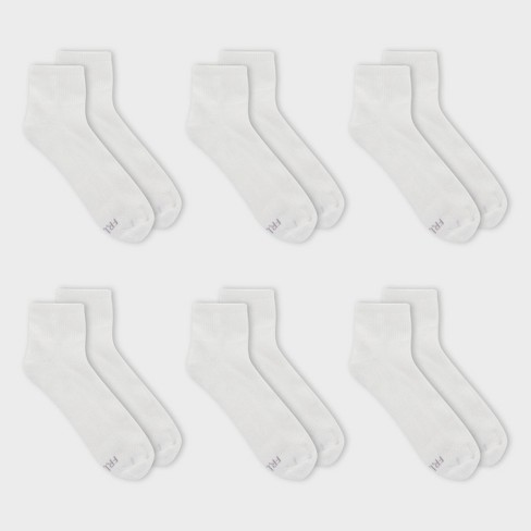 Fruit of the Loom Ladies Crew Socks - 6 Pairs, Available in sizes 4-10