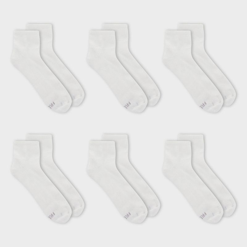 Fruit of the Loom Women's Extended Size Cushioned 6pk Ankle Athletic Socks 8-12, 1 of 6