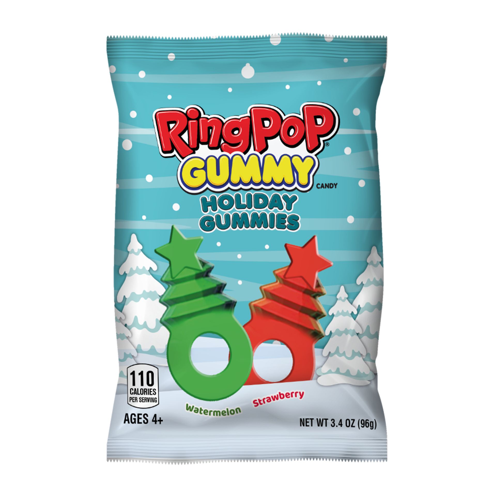 Ring Pop Gummies Trees Christmas Candies Stocking Stuffers - 3.4oz