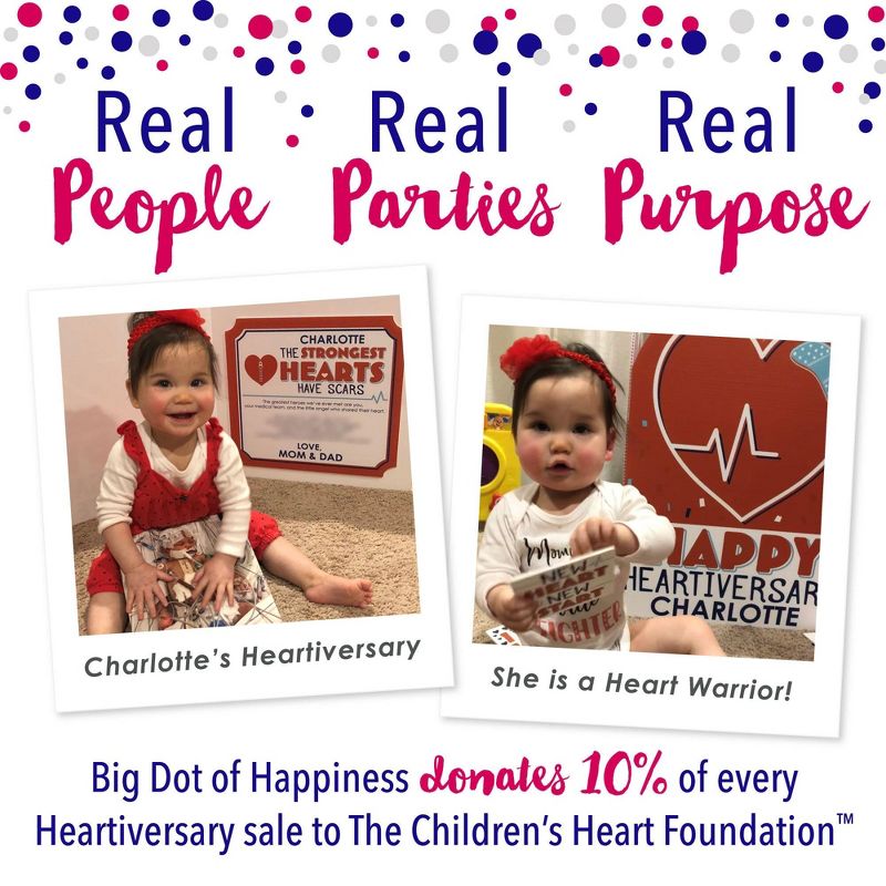 Big Dot of Happiness Happy Heartiversary - CHD Awareness Giant Greeting Card - Big Shaped Jumborific Card, 4 of 8