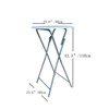 VisioGear 2PCS Folding Bar Table with Detachable Legs, Folding Table for Living Room, White, 19.69"*19.29"*43.7" - 3 of 4