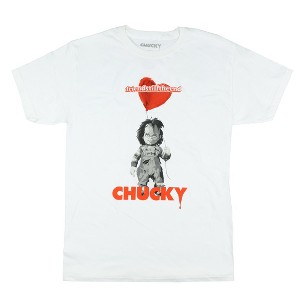 Seven Times Six Child's Play Chucky T-Shirt Men's Friends Till The End Short Sleeve Tee - 1 of 3